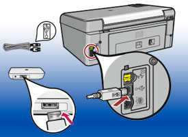 hp printer how to use usb
